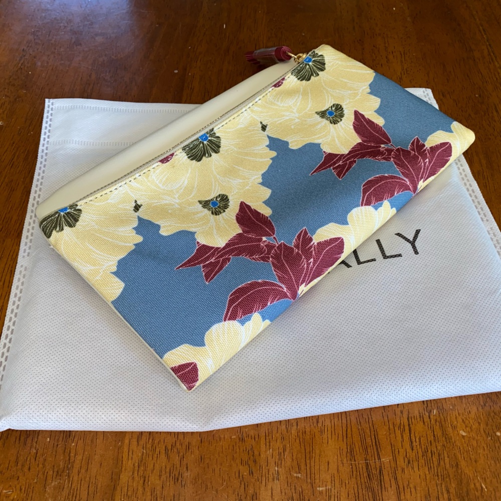 Rachel Pally Leather Trimmed Clutch. NWT